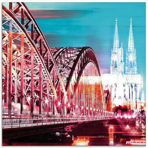 Artland Glasbild »Köln Skyline Abstrakte Collage 13«, Brücken, (1 St.), in günstig online kaufen