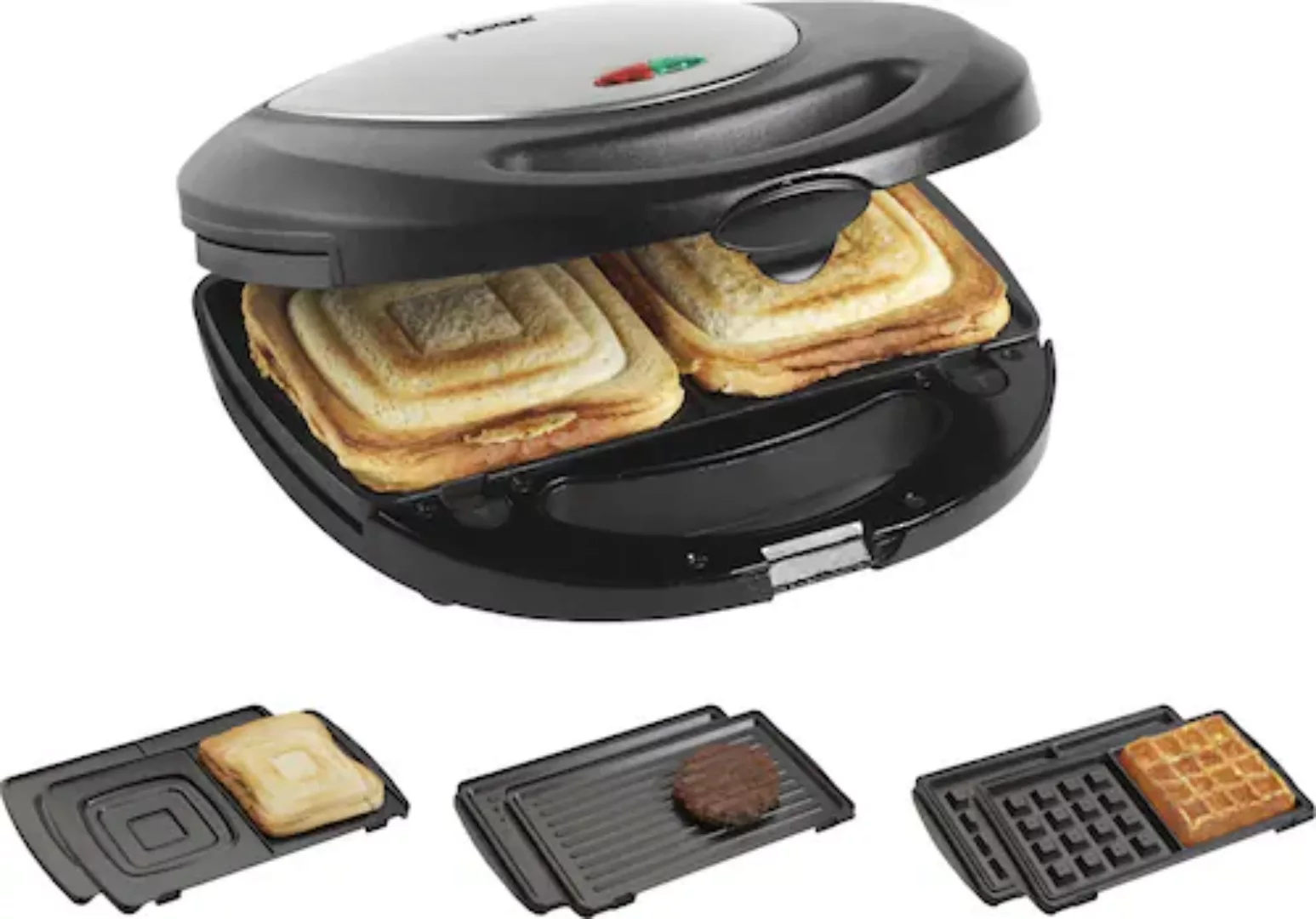 bestron Kontaktgrill »ASM8010 3-in-1 Gerät, Sandwichmaker, Waffeleisen«, 76 günstig online kaufen