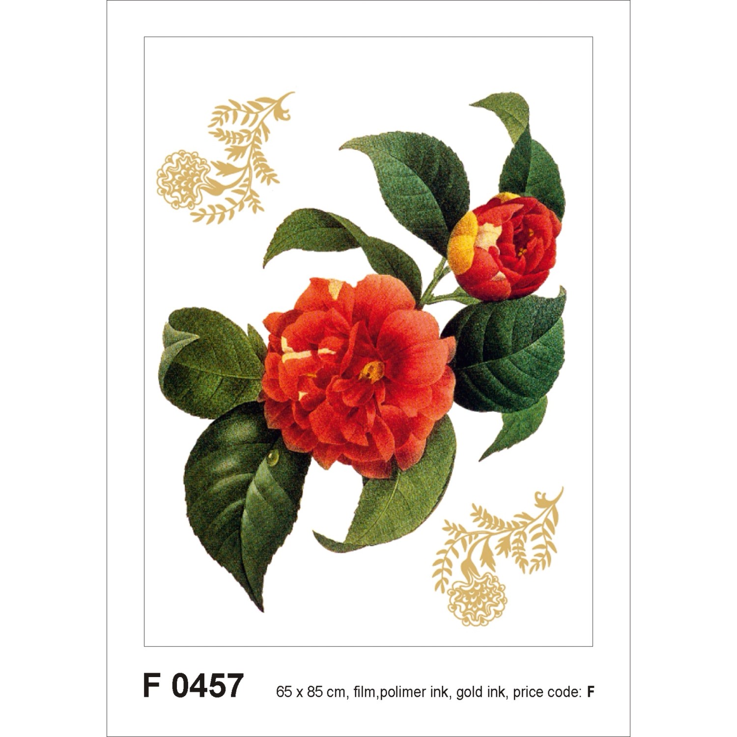 Sanders & Sanders Wandtattoo Blumen Rot und Grün 65 x 85 cm 600258 günstig online kaufen