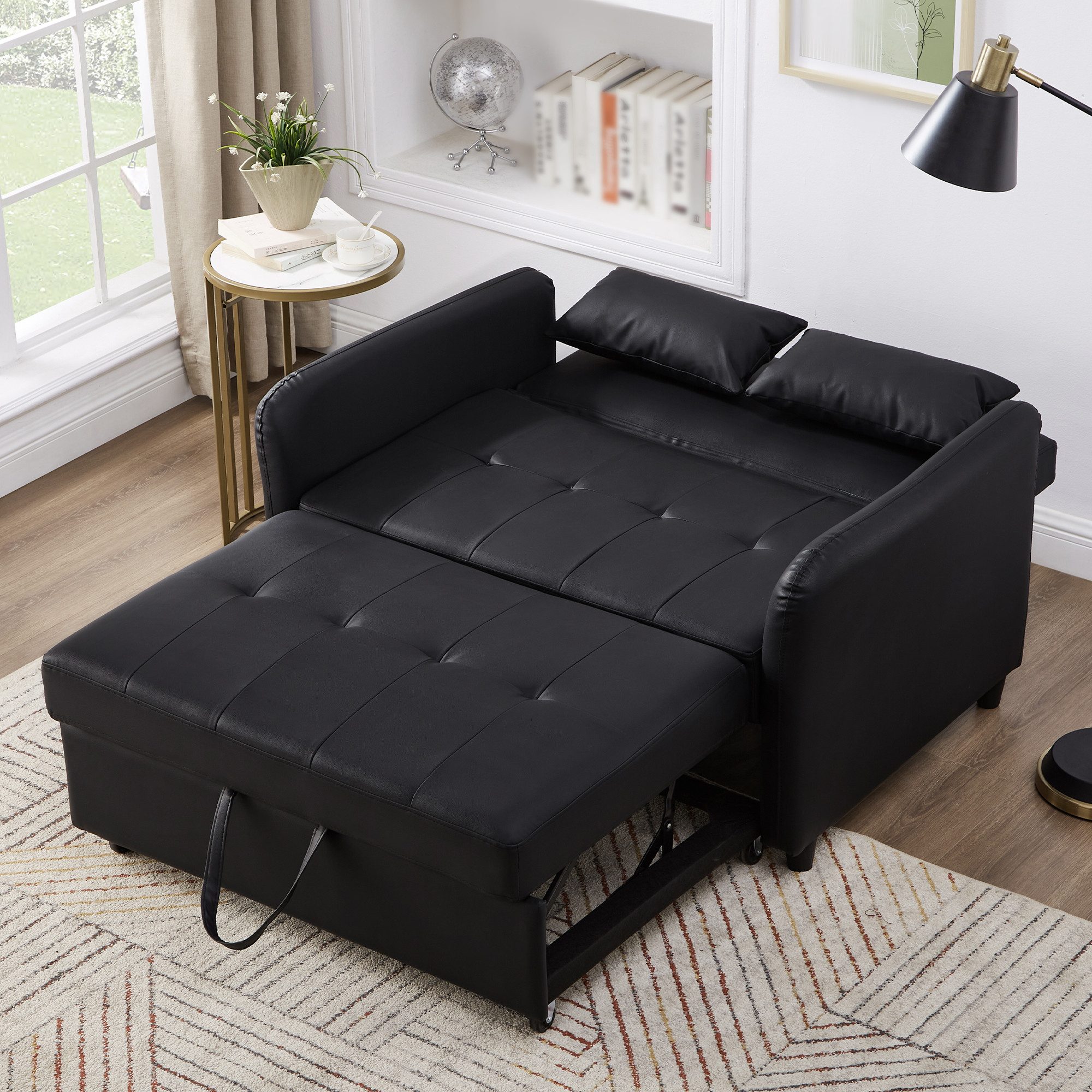Merax Schlafsofa mit Schlaffunktion aus Kunstleder, günstig online kaufen