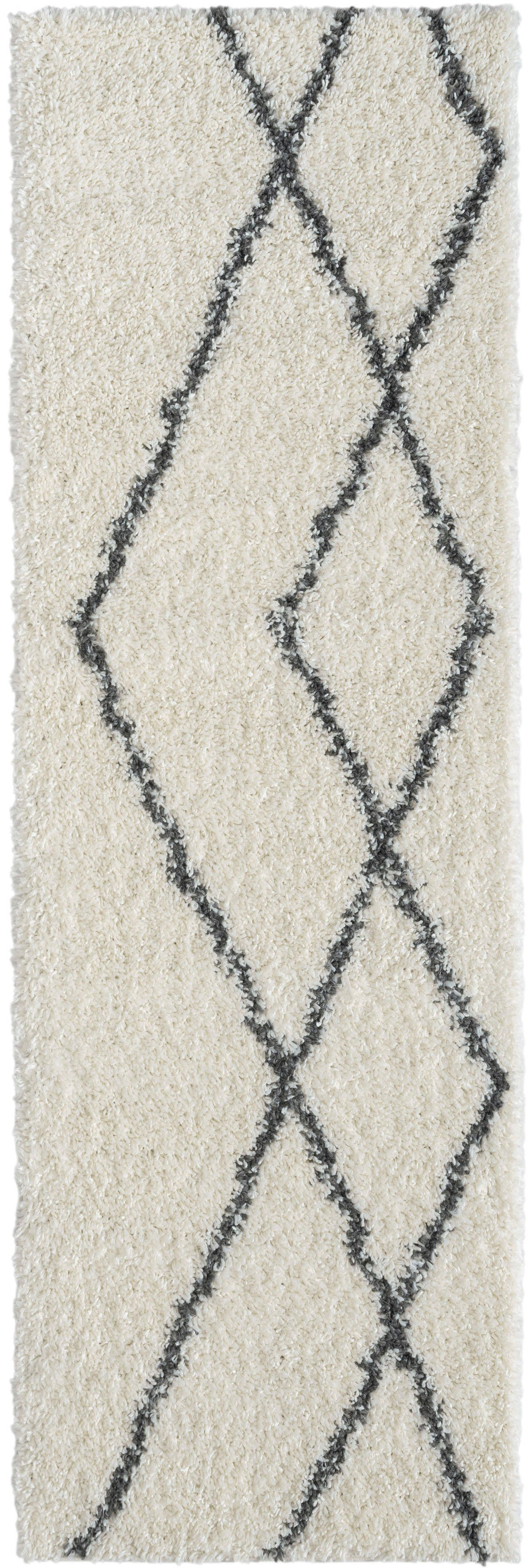 Myflair Möbel & Accessoires Hochflor-Läufer »My Shaggy Raute«, rechteckig, günstig online kaufen
