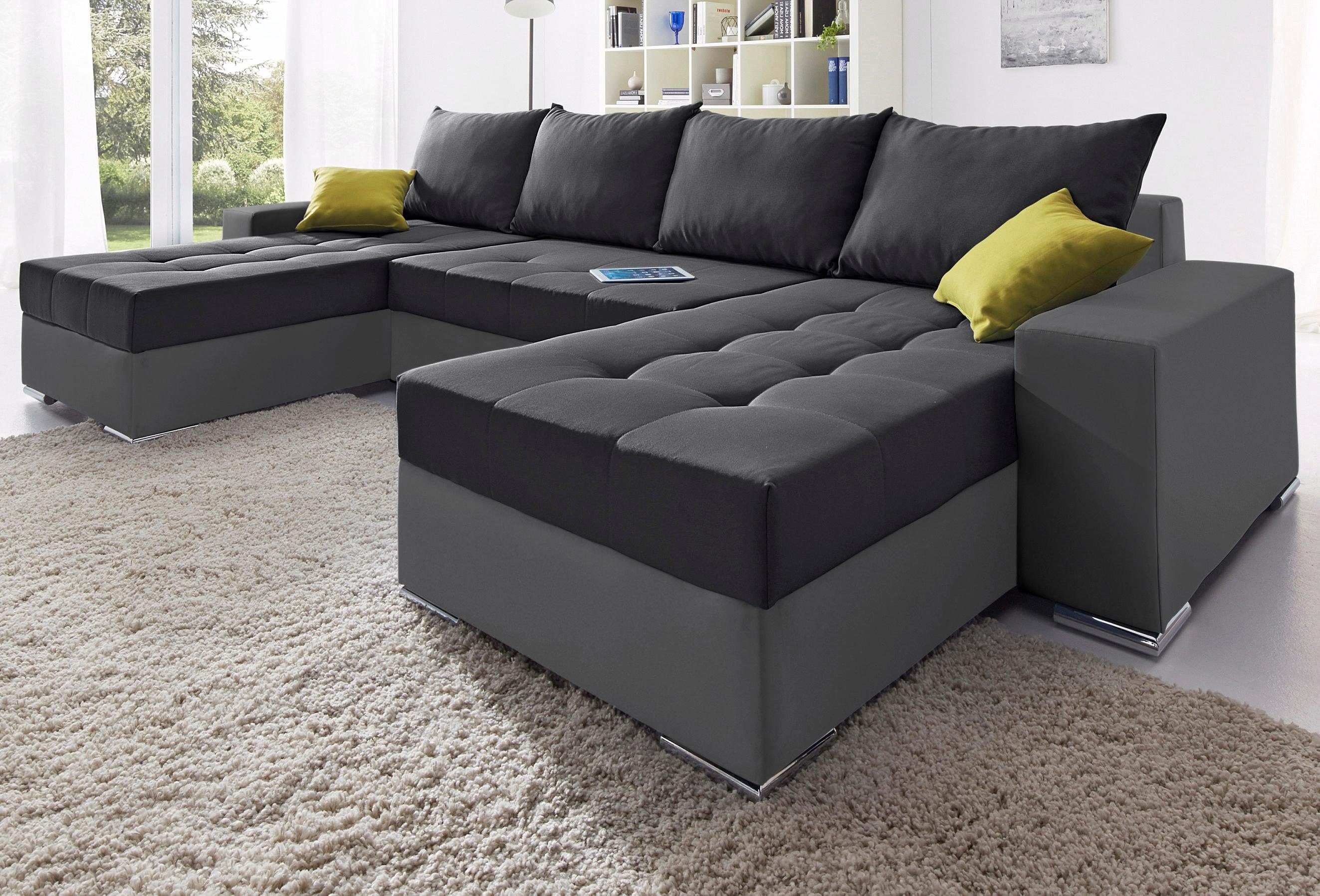 COLLECTION AB Wohnlandschaft "XL-Josy U-Form, Breite 313 cm, Flachgewebe, S günstig online kaufen