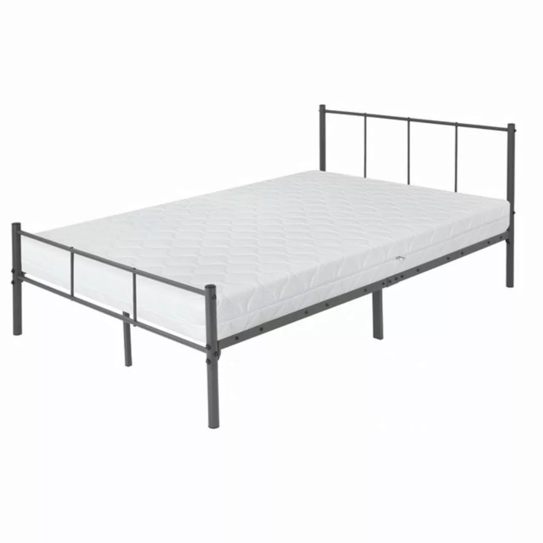 ML-DESIGN Metallbett Bett mit Kopfteil und Lattenrost robust auf Stahlrahme günstig online kaufen