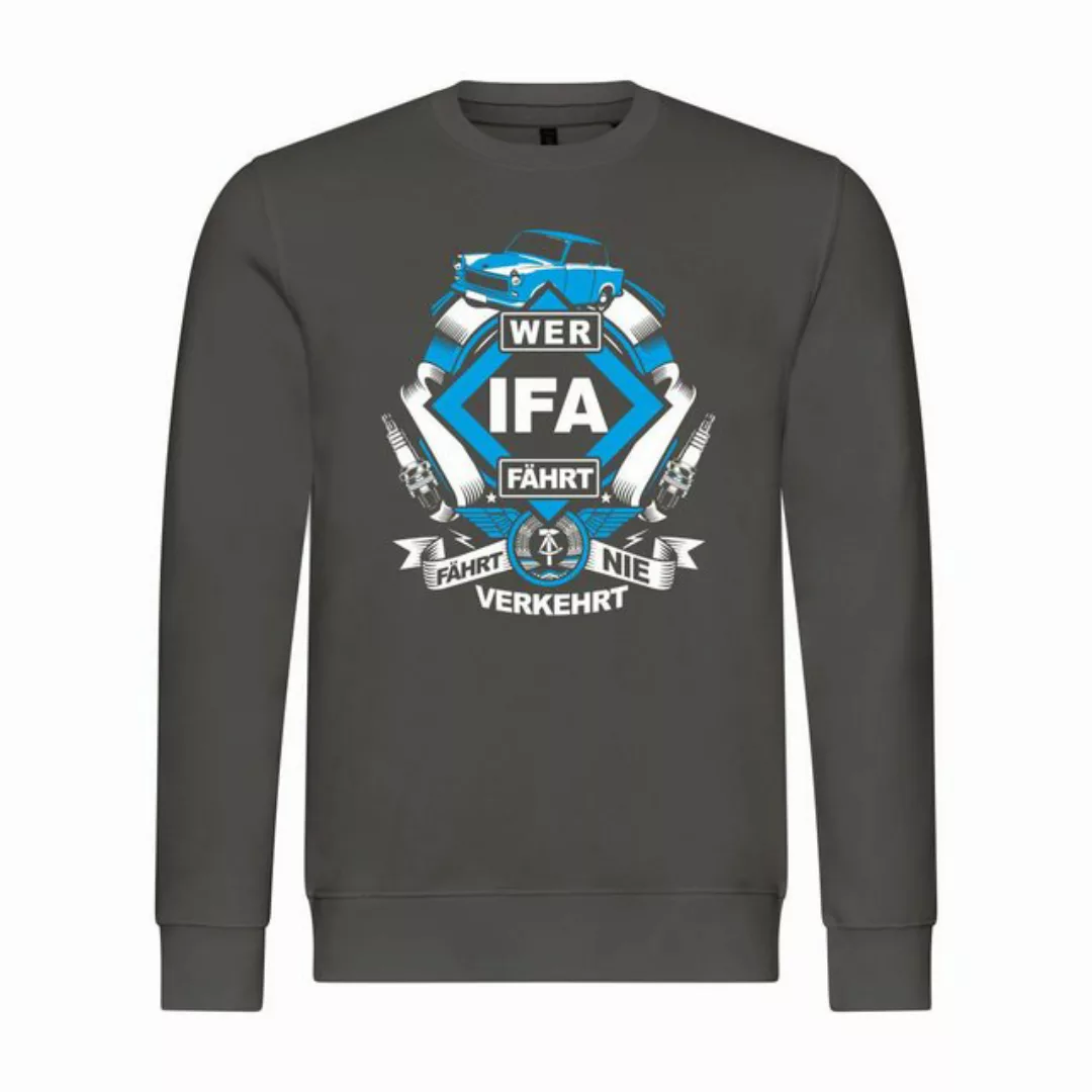 deinshirt Rundhalspullover Herren Pullover Wer IFA fährt fährt nie verkehrt günstig online kaufen