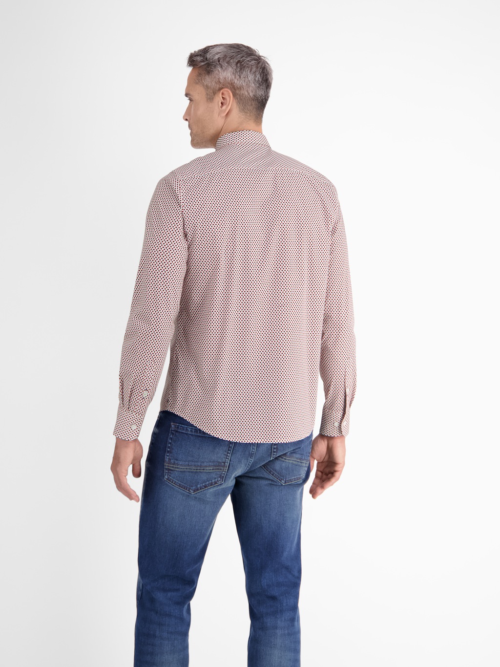LERROS Langarmhemd "LERROS Langarmhemd, modisch-minimal bedruckt" günstig online kaufen