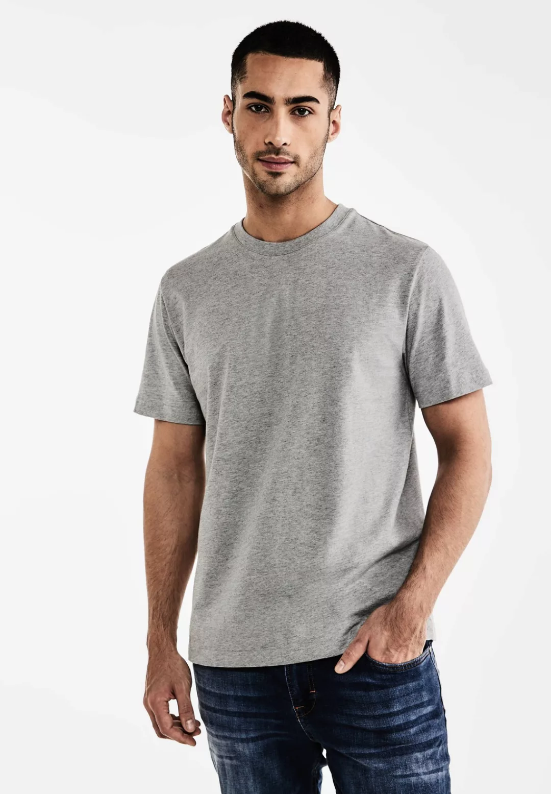 STREET ONE MEN T-Shirt, Rundhalsausschnitt günstig online kaufen