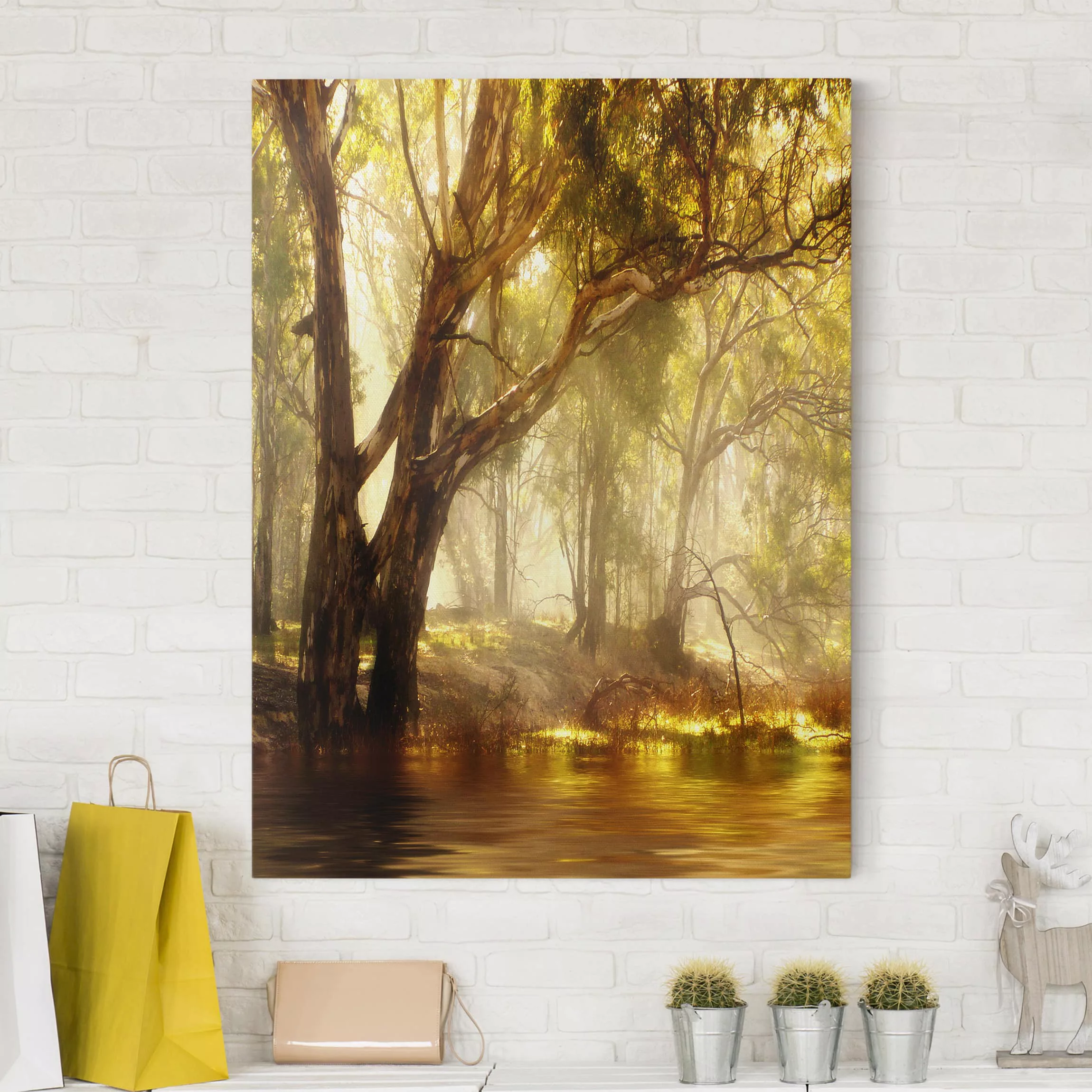 Leinwandbild Wald - Hochformat Dreamland günstig online kaufen