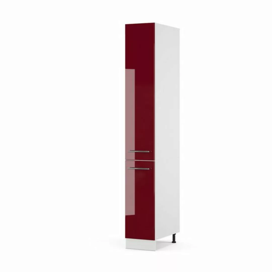 Vicco Hochschrank Apothekerschrank 30 cm Fame-Line Weiß Bordeaux-Rot Hochgl günstig online kaufen