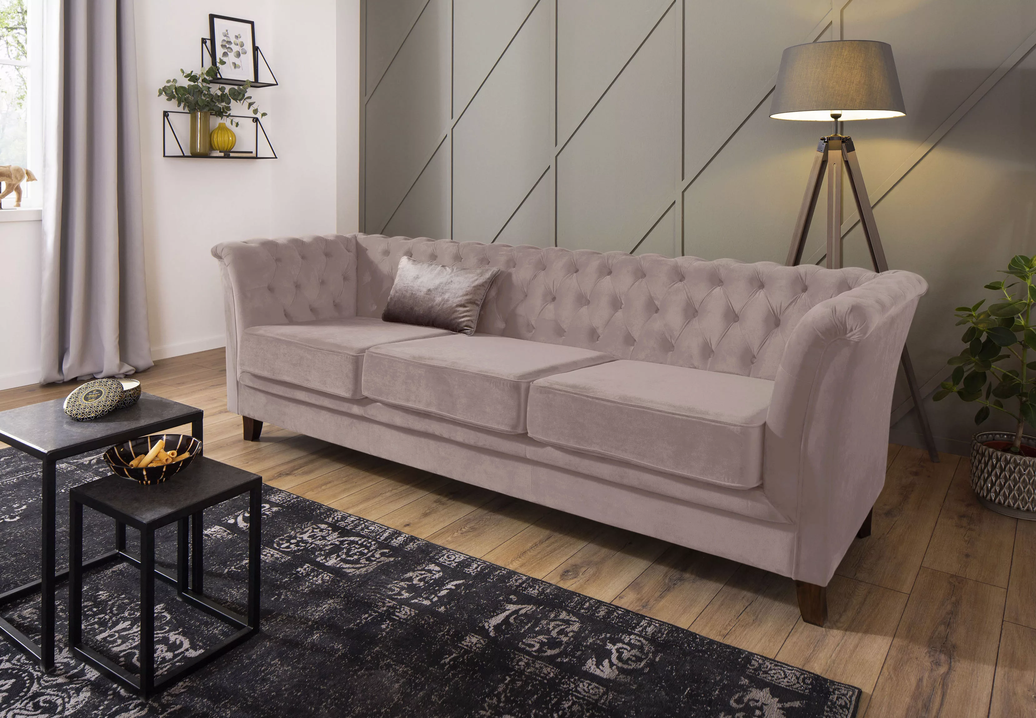 Home affaire Chesterfield-Sofa "Dover", aufwändige Knopfheftung in Chesterf günstig online kaufen