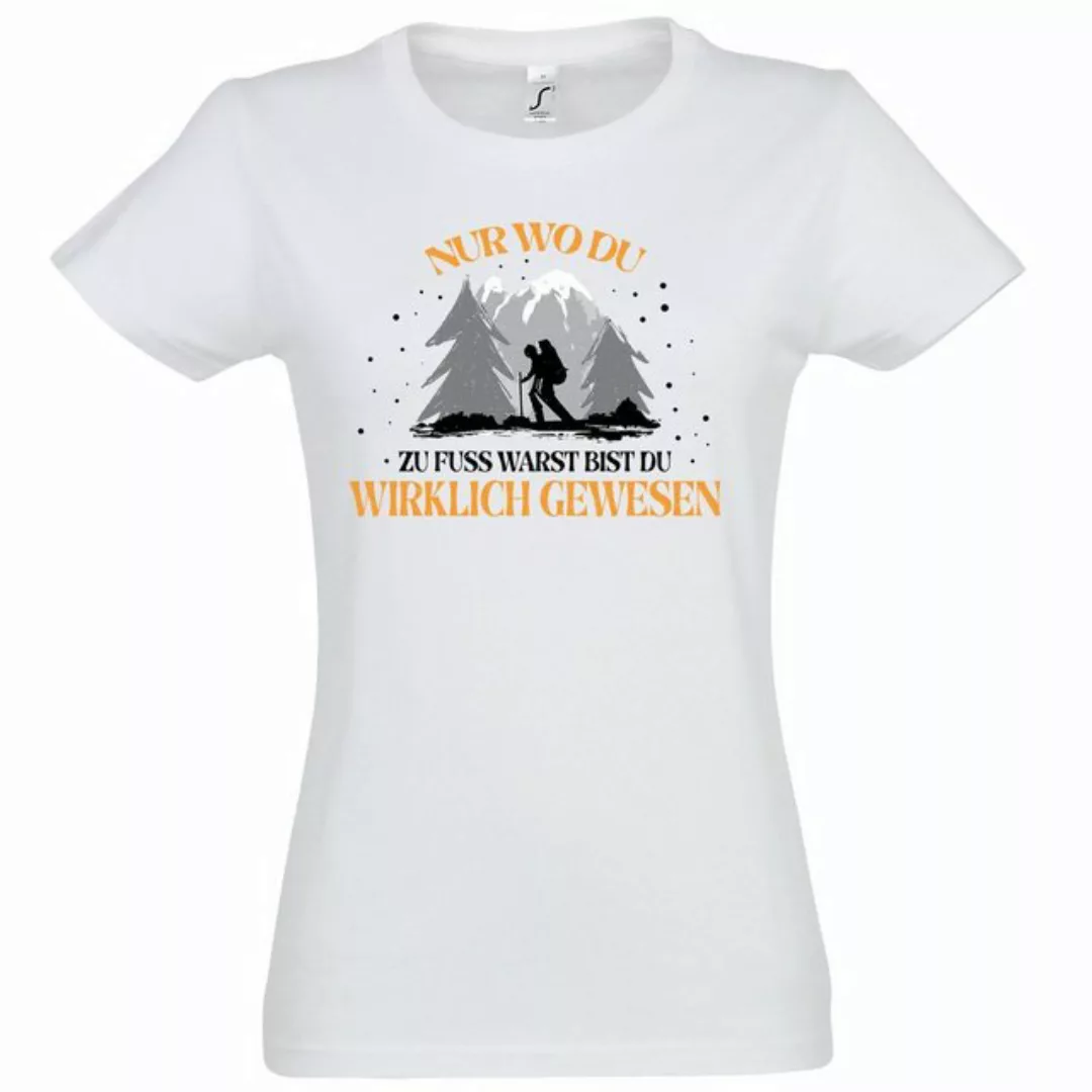 Youth Designz T-Shirt "Nur Wo Du Zu Fuß Warst, Bist Du Gewesen" Damen Shirt günstig online kaufen