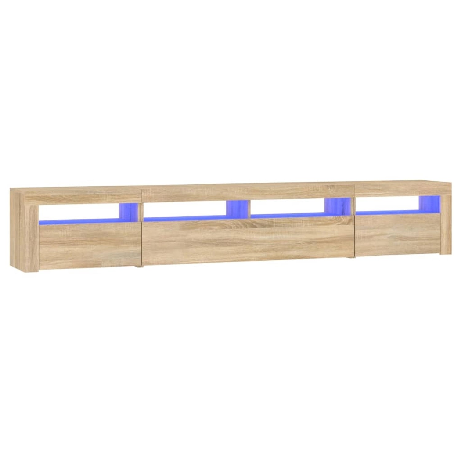 VidaXL TV-Schrank mit LED-Leuchten Sonoma-Eiche 240x35x40 cm günstig online kaufen