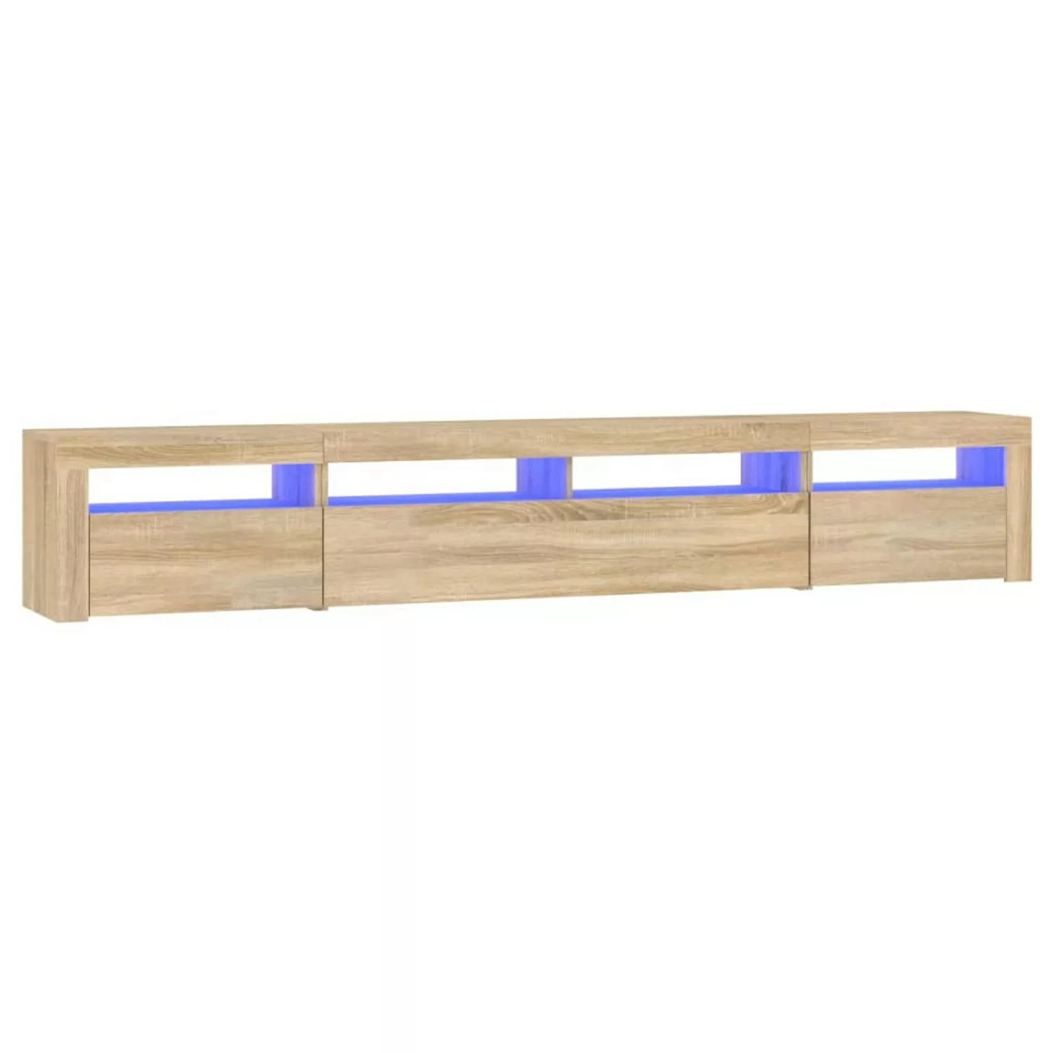 VidaXL TV-Schrank mit LED-Leuchten Sonoma-Eiche 240x35x40 cm günstig online kaufen