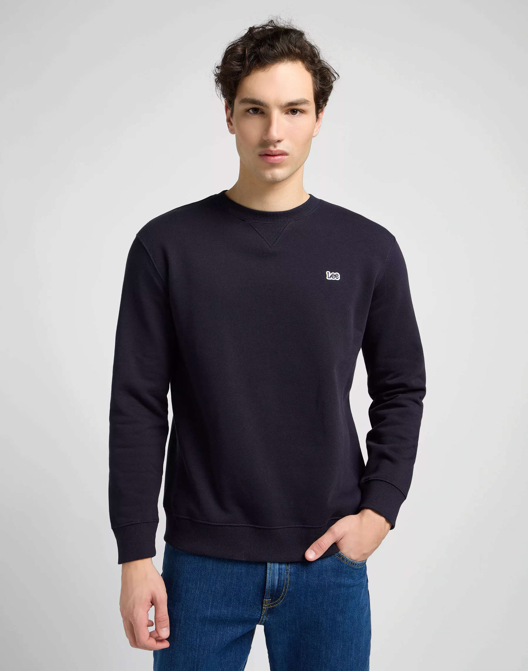 Lee Herren Rundhals Sweatshirt Plain Crew günstig online kaufen