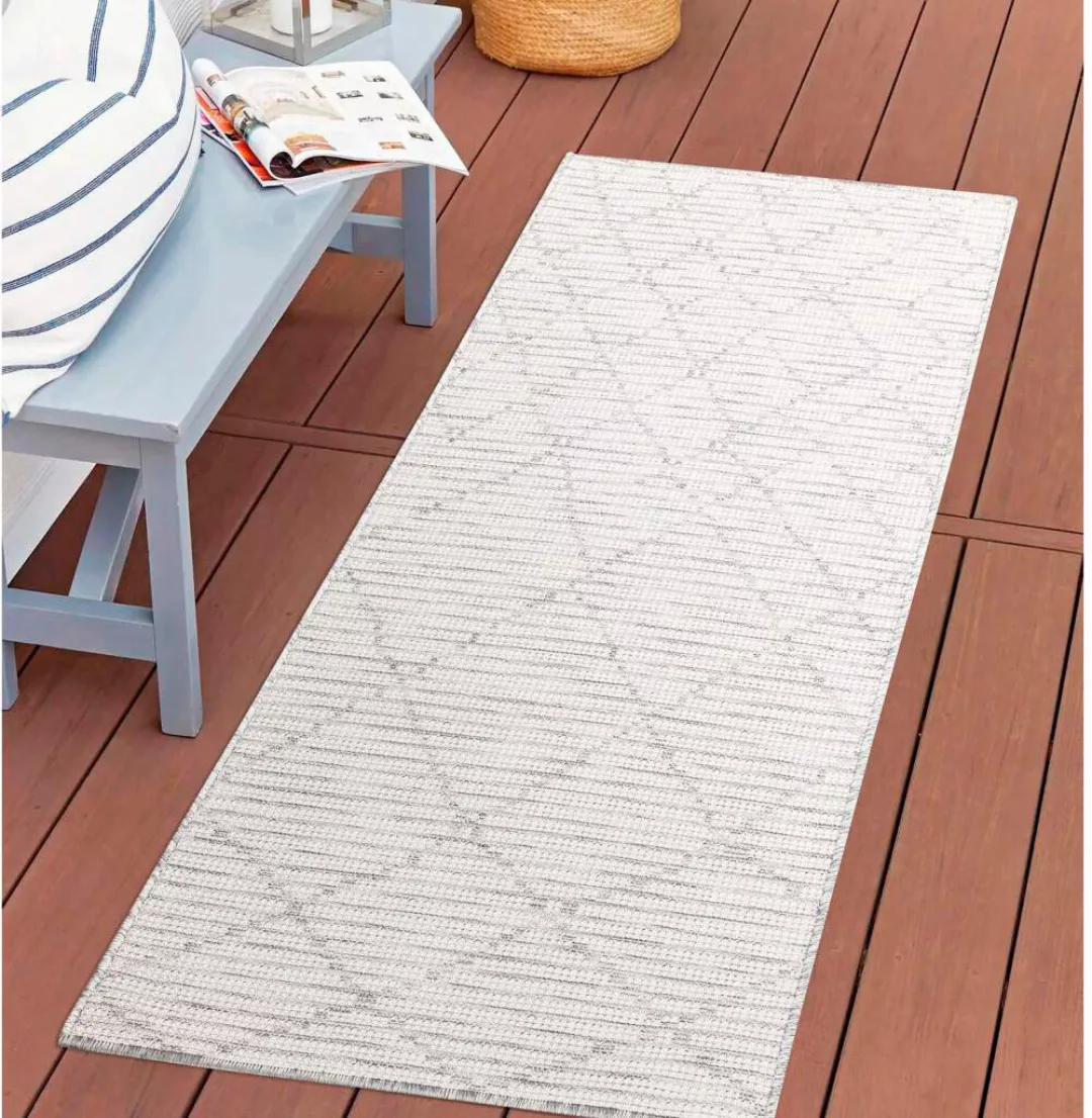 Carpet City Teppich »PALM3526«, rechteckig, Wetterfest & UV-beständig, flac günstig online kaufen