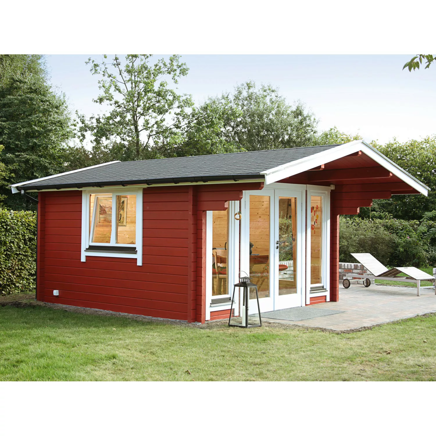 Wolff Finnhaus Holz-Gartenhaus Hammerfest 70-A XL B x T: 360 cm x 300 cm günstig online kaufen