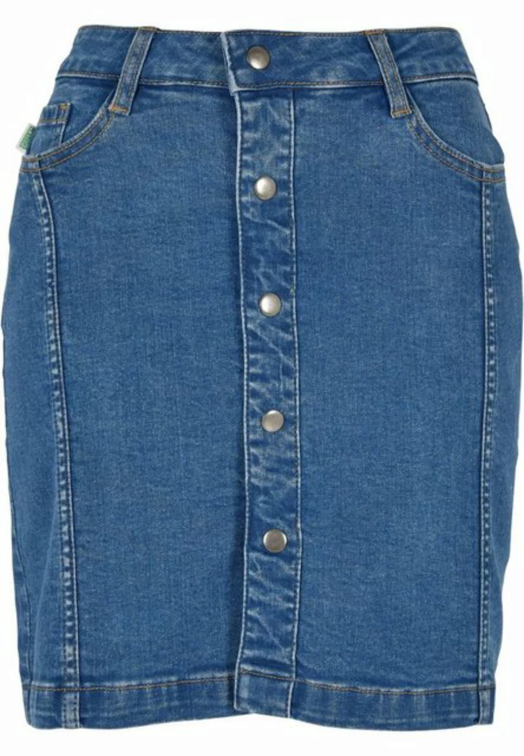 URBAN CLASSICS Sommerrock Damen Ladies Organic Stretch Button Denim Skirt ( günstig online kaufen
