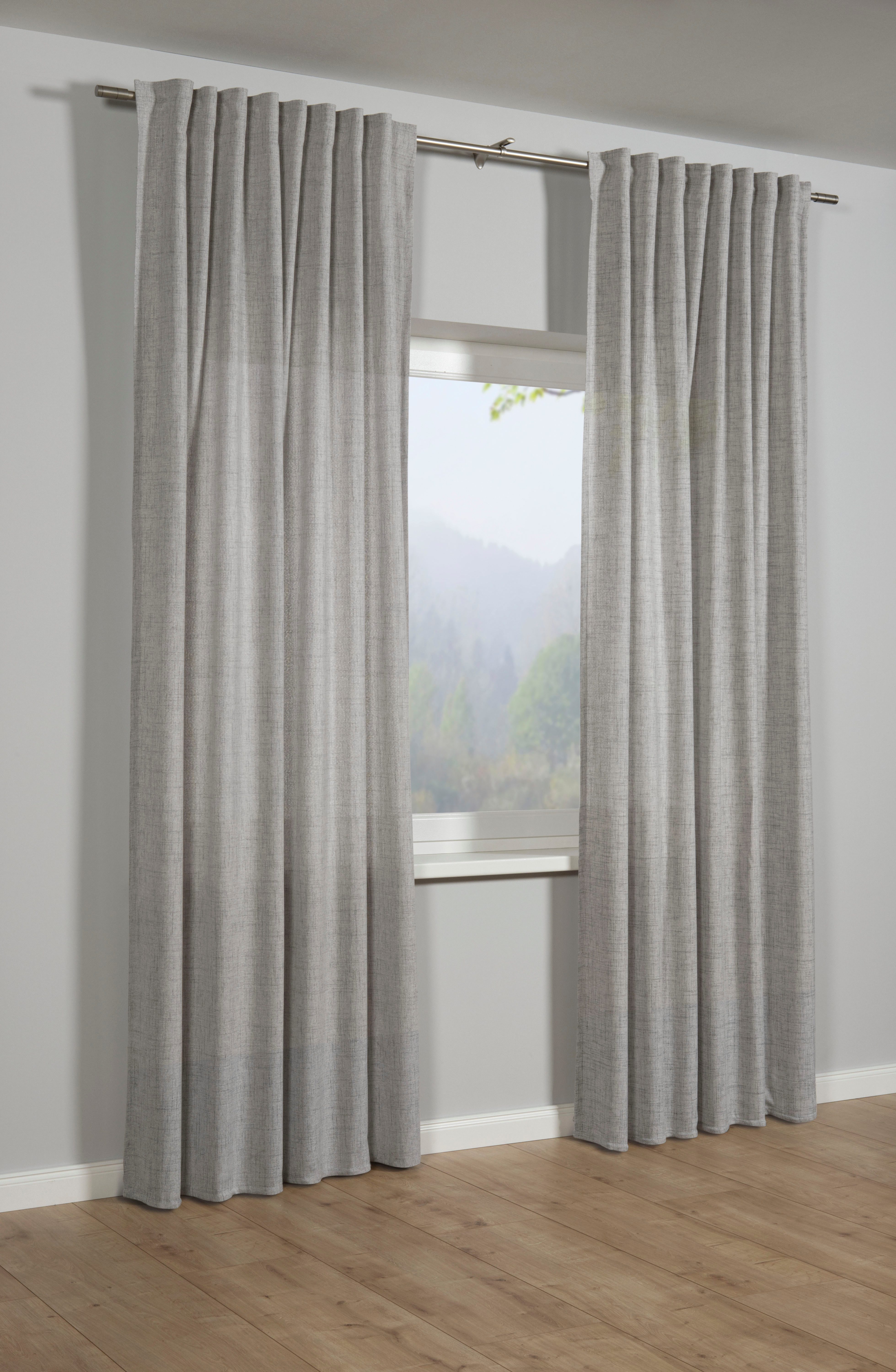 Sehlbach Gardine Schal Leinenoptik, Schlaufen (1 günstig online kaufen