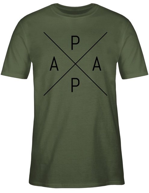 Shirtracer T-Shirt Papa X schwarz Vatertag Geschenk für Papa günstig online kaufen