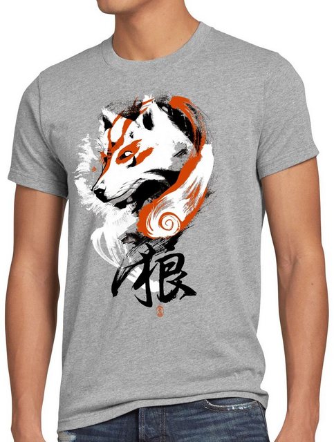 style3 Print-Shirt Herren T-Shirt Kami japan videospiel amaterasu sumi-e günstig online kaufen