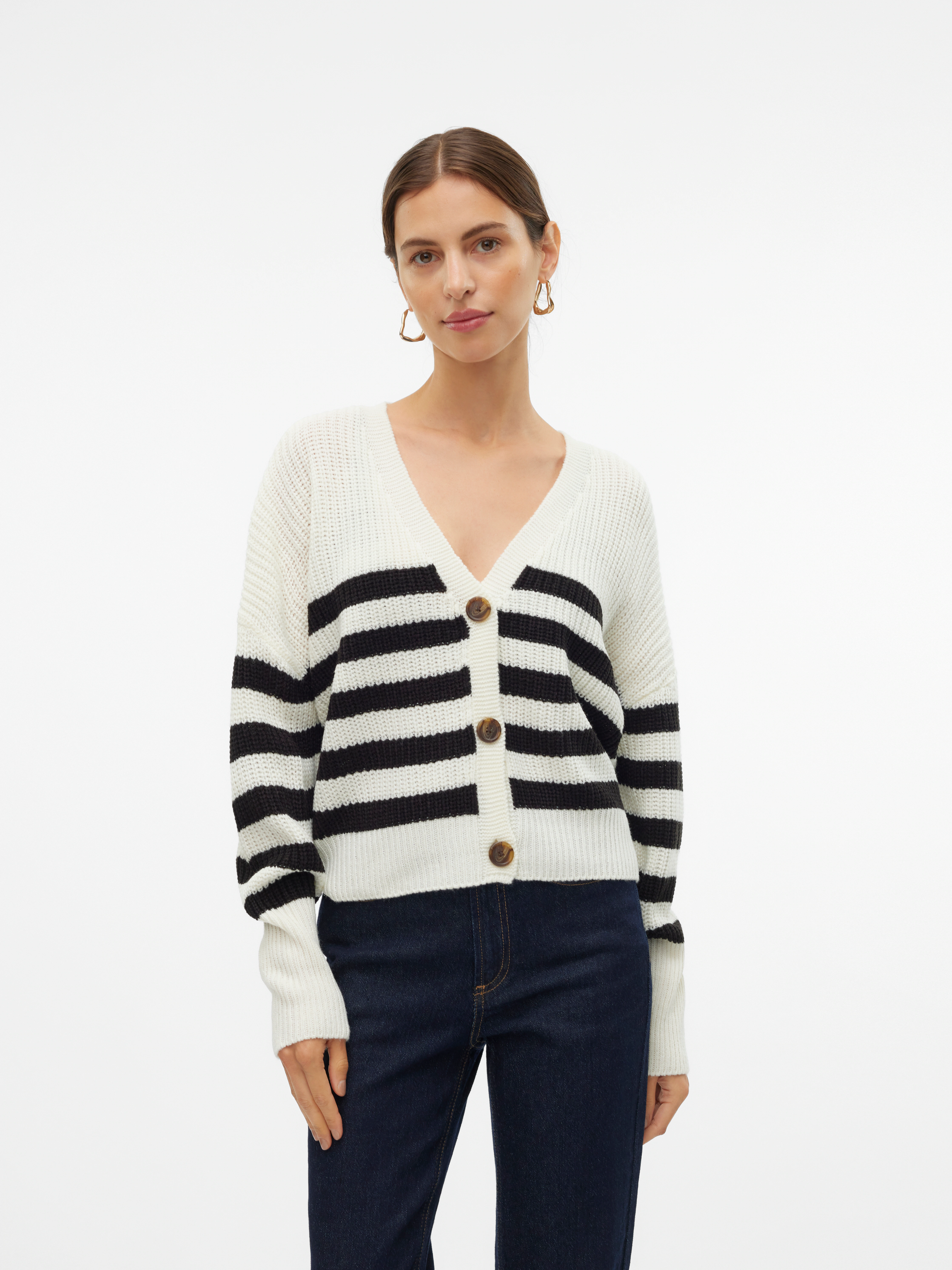 Vero Moda Strickjacke "VMLEA LS V-NECK CUFF CARDIGAN" günstig online kaufen