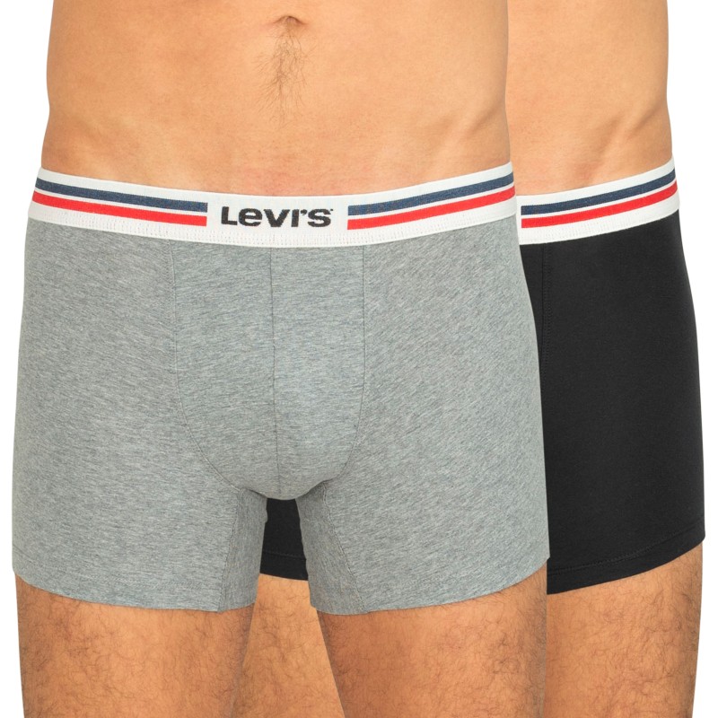 Levi's 2-er Set Boxer Briefs Grau & Schwarz günstig online kaufen