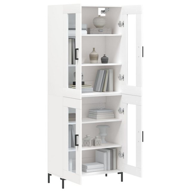 vidaXL Vitrine Highboard Weiß 69,5x34x180 cm Spanplatte Glas Vitrine günstig online kaufen