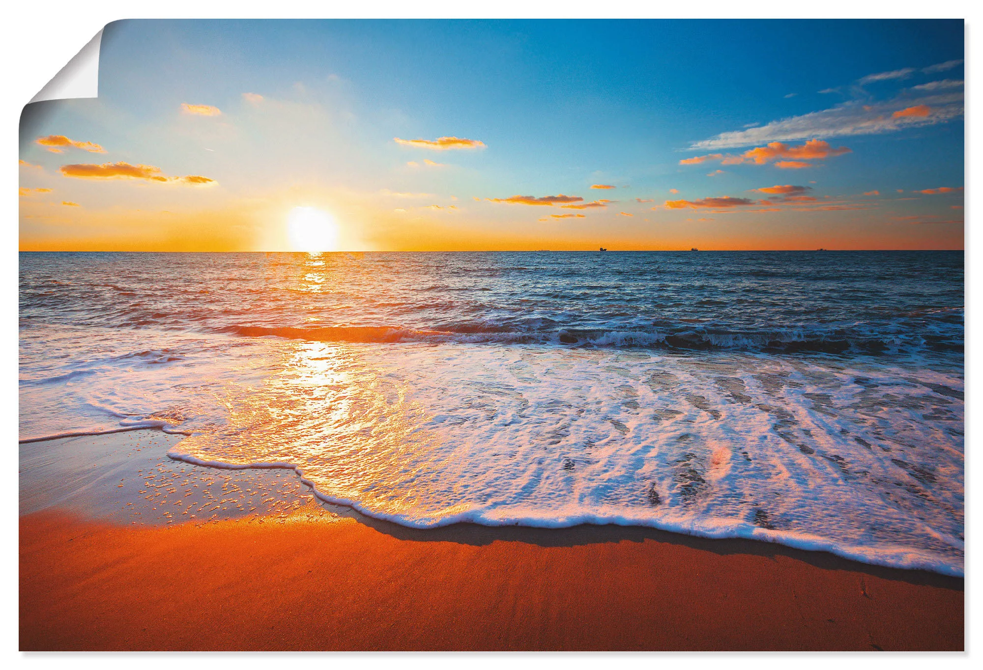 Artland Wandbild "Sonnenuntergang und das Meer", Strand, (1 St.), als Alubi günstig online kaufen