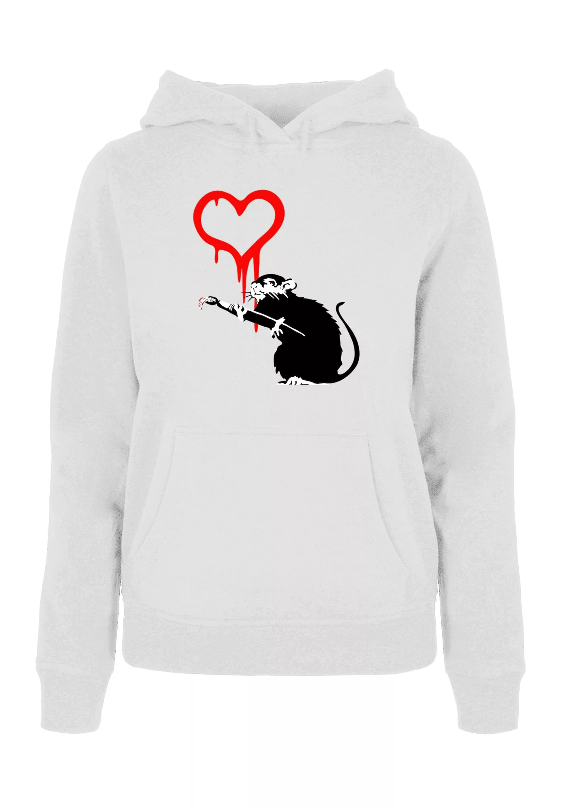 Merchcode Kapuzenpullover Merchcode Damen Ladies Love Rat Hoody (1-tlg) günstig online kaufen