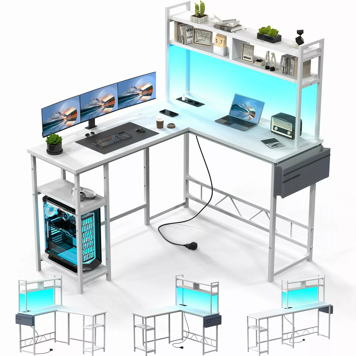 HOMALL Eckschreibtisch L-Form Eckschreibtisch Spieltisch mit günstig online kaufen
