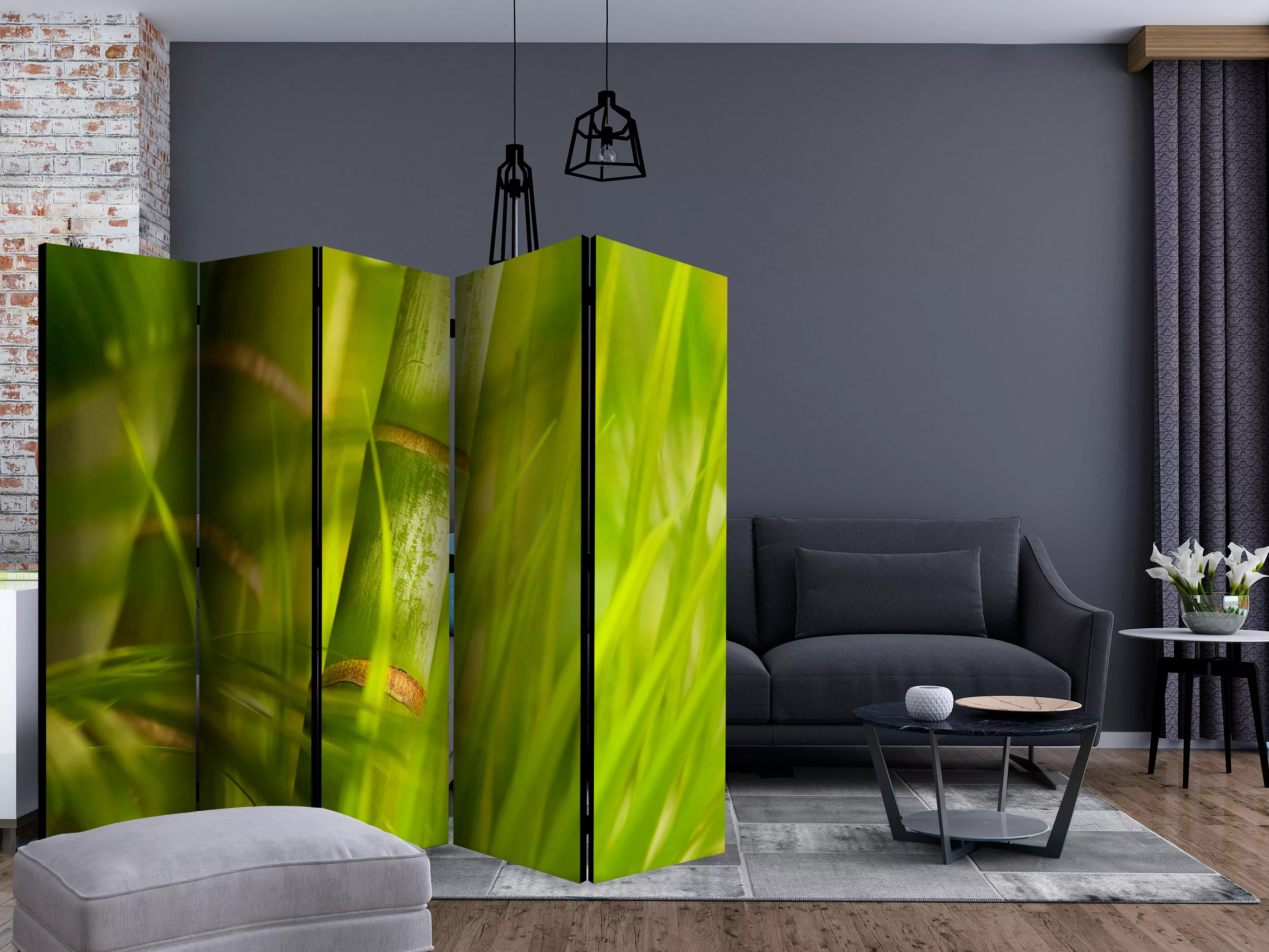 5-teiliges Paravent - Bamboo - Nature Zen Ii [room Dividers] günstig online kaufen