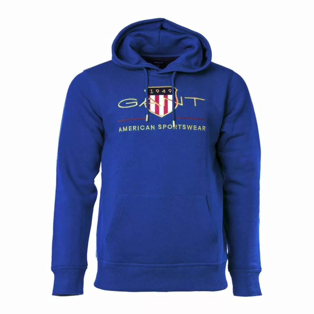 GANT Herren Hoodie - Archive Shield, Kapuzen-Pullover, Logo Blau (College B günstig online kaufen