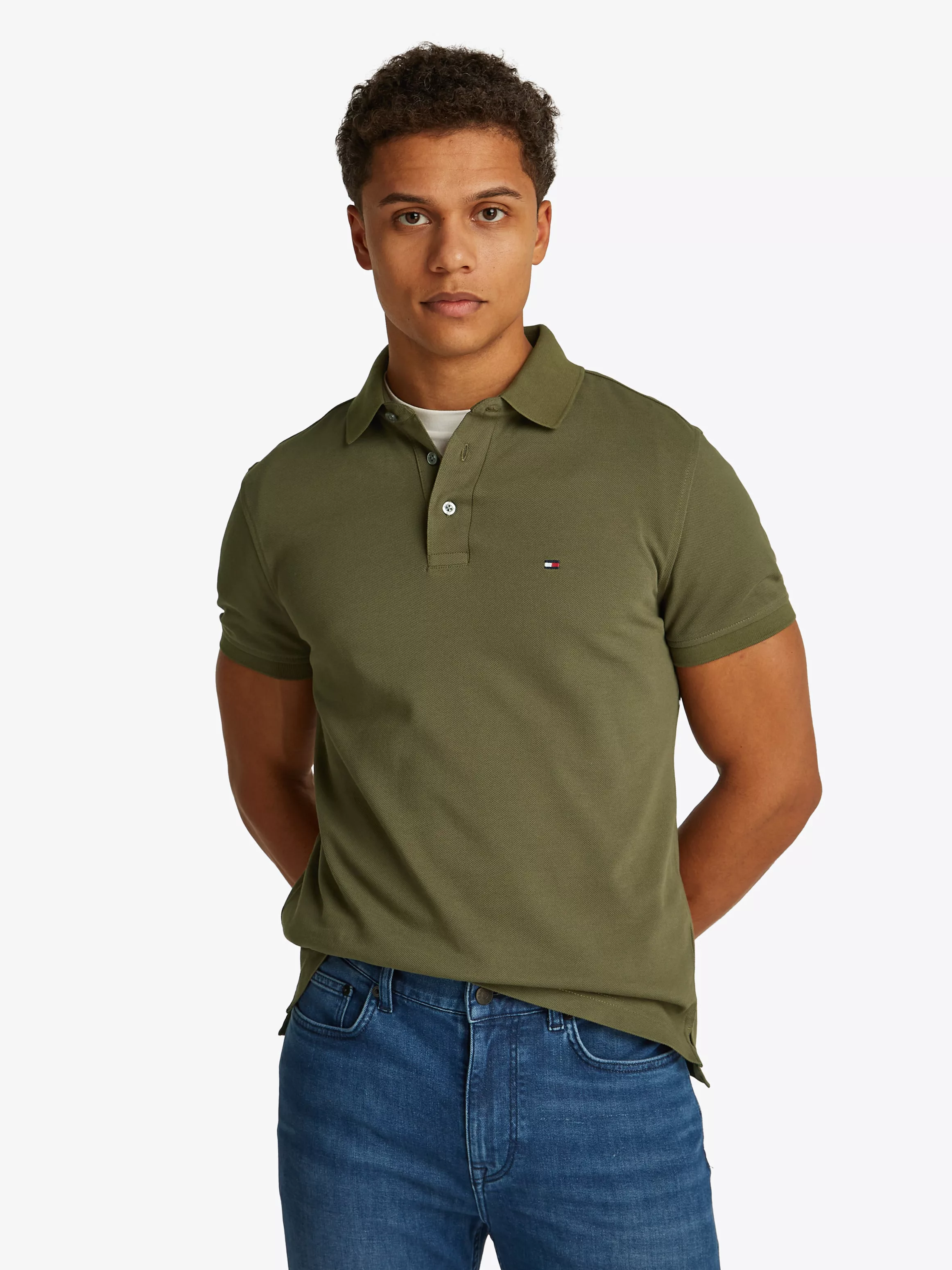 Tommy Hilfiger Poloshirt "1985 SLIM POLO", aus leicht strukturiertem Piqué- günstig online kaufen