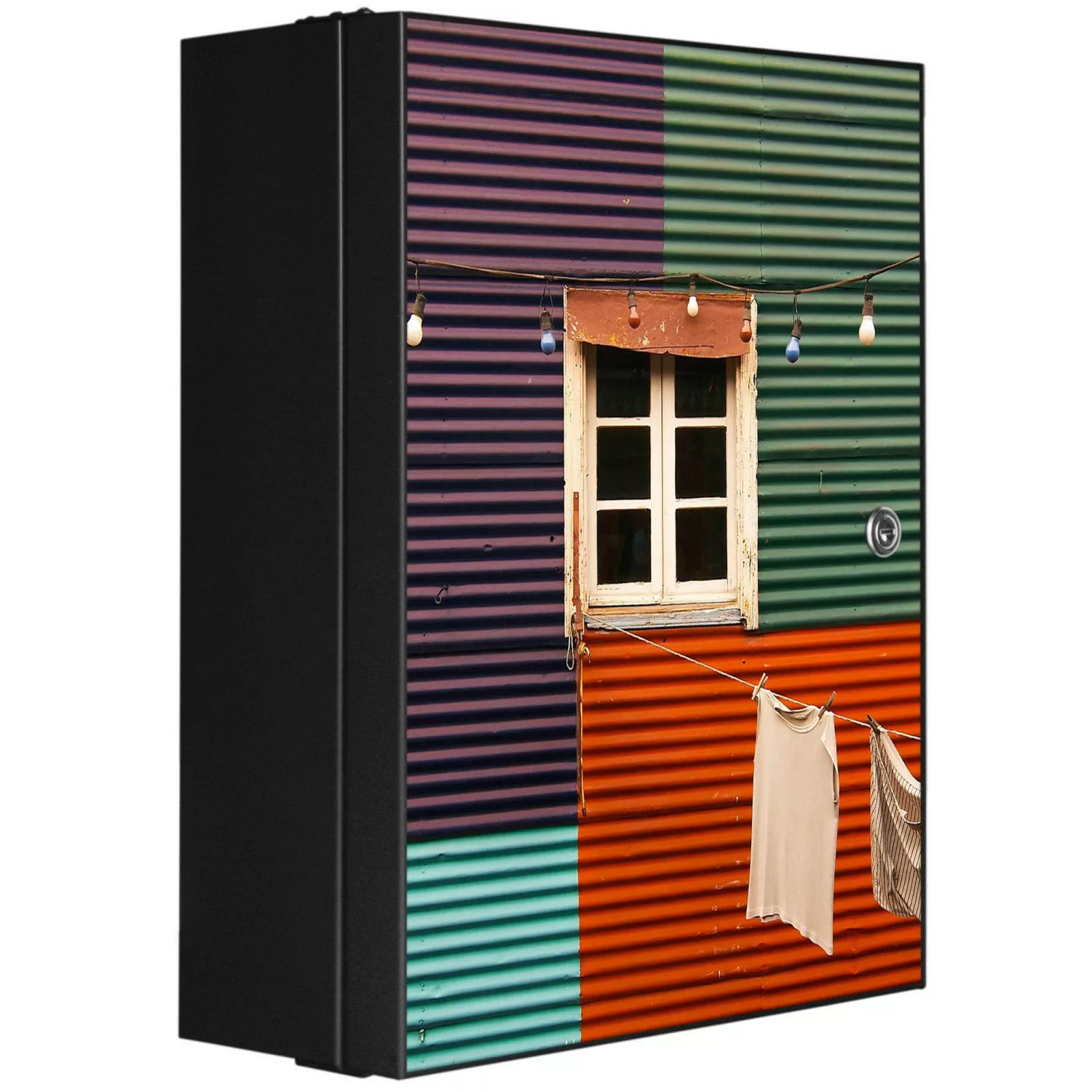 Banjado XXL Medizinschrank Abschliessbar 35x46x15cm Arzneischrank Anthrazit günstig online kaufen