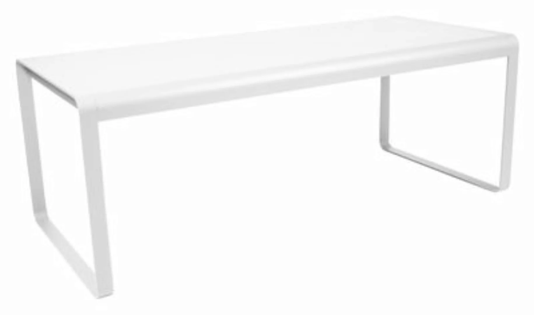 rechteckiger Tisch Bellevie metall weiß L 196 cm - Für 8 bis 10 Personen - günstig online kaufen
