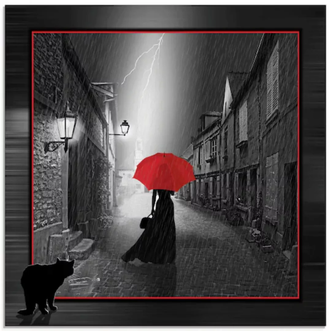 Artland Glasbild "Die Frau mit dem roten Schirm 2", Frau, (1 St.), in versc günstig online kaufen