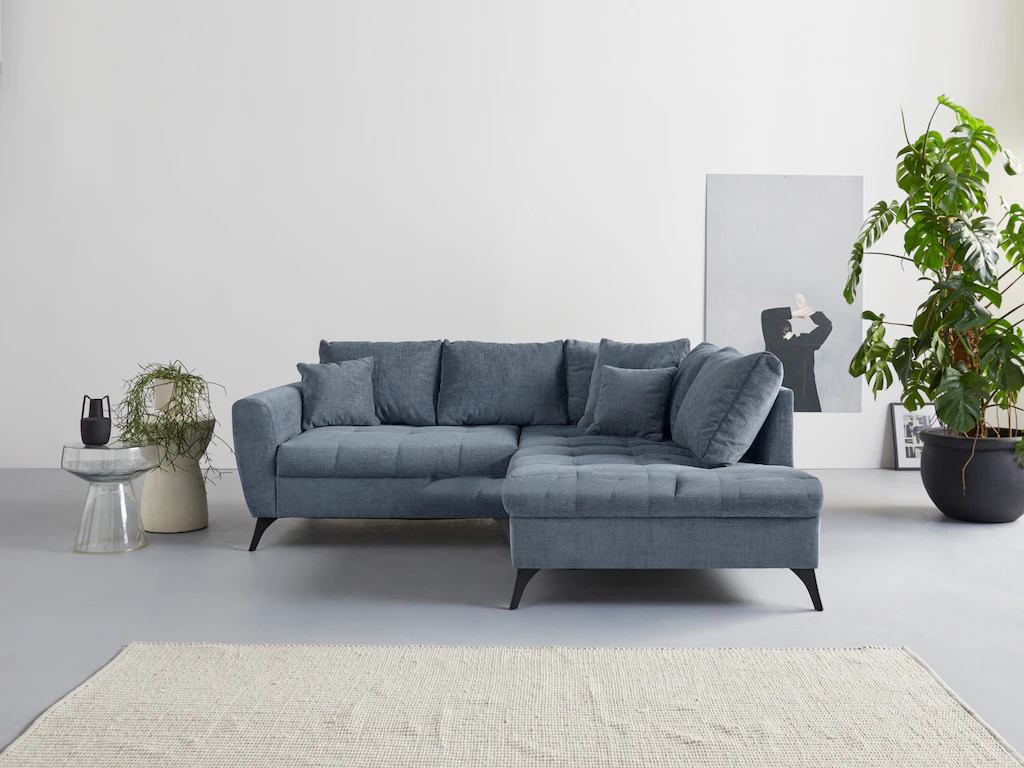 INOSIGN Ecksofa "Lörby L-Form", auch mit Aqua clean-Bezug, feine Steppung i günstig online kaufen