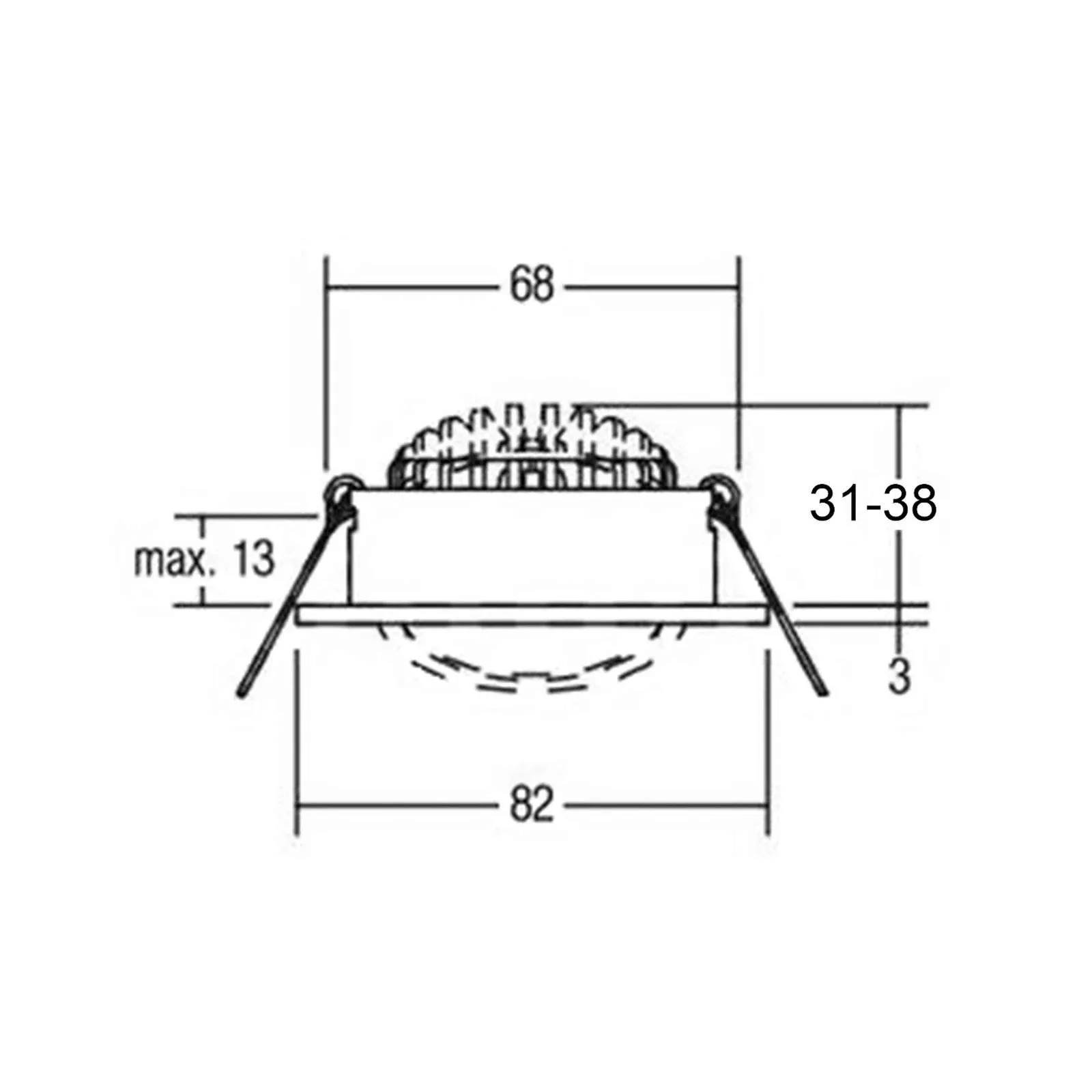 LED-Deckeneinbaustrahler Dione 3.000 K weiß günstig online kaufen