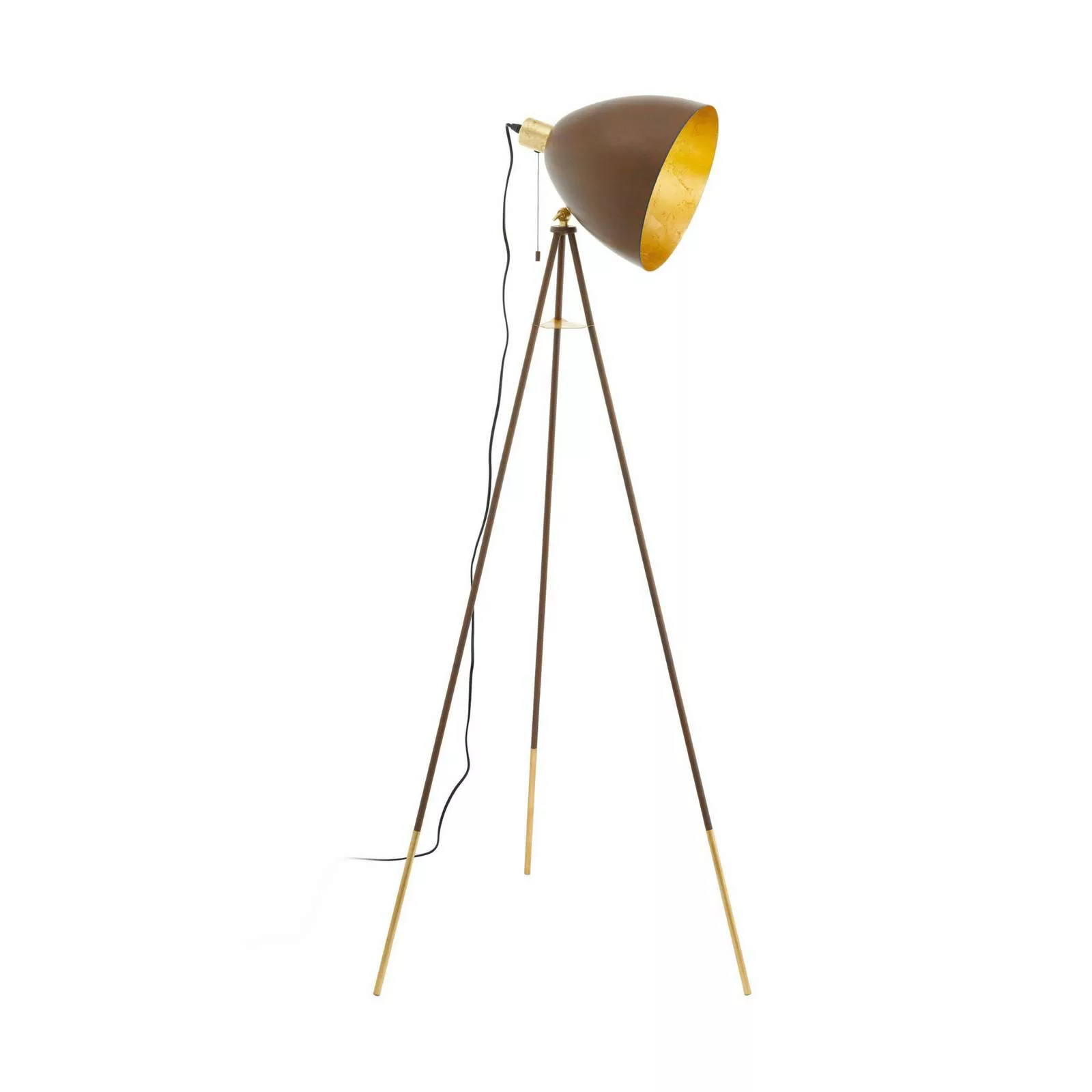 Stehlampe Chester, Höhe 149 cm, rostfarben/goldfarben, Stahl günstig online kaufen