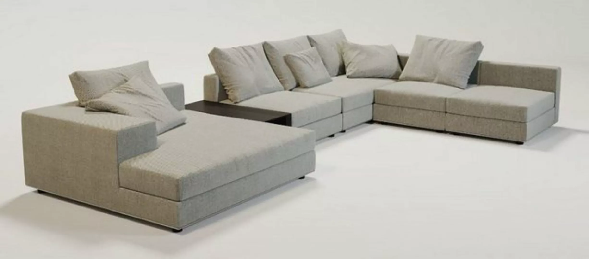 Casa Padrino Ecksofa Luxus Ecksofa Grau / Schwarz / Silber 430 x 319 x H. 6 günstig online kaufen