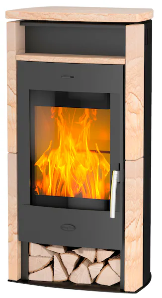 Fireplace Kaminofen Sandstein Schwarz 6 kW günstig online kaufen