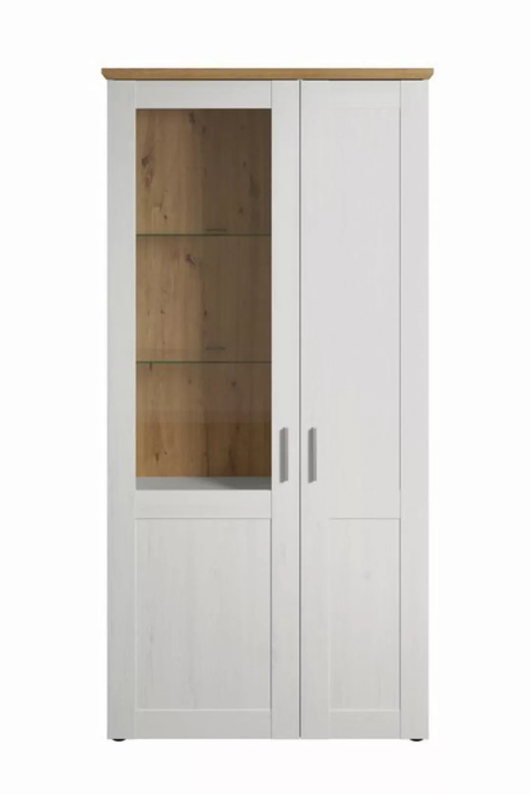 trendteam Vitrine Vitrinenschrank Hochschrank Beistellschrank Schrank Weiß günstig online kaufen