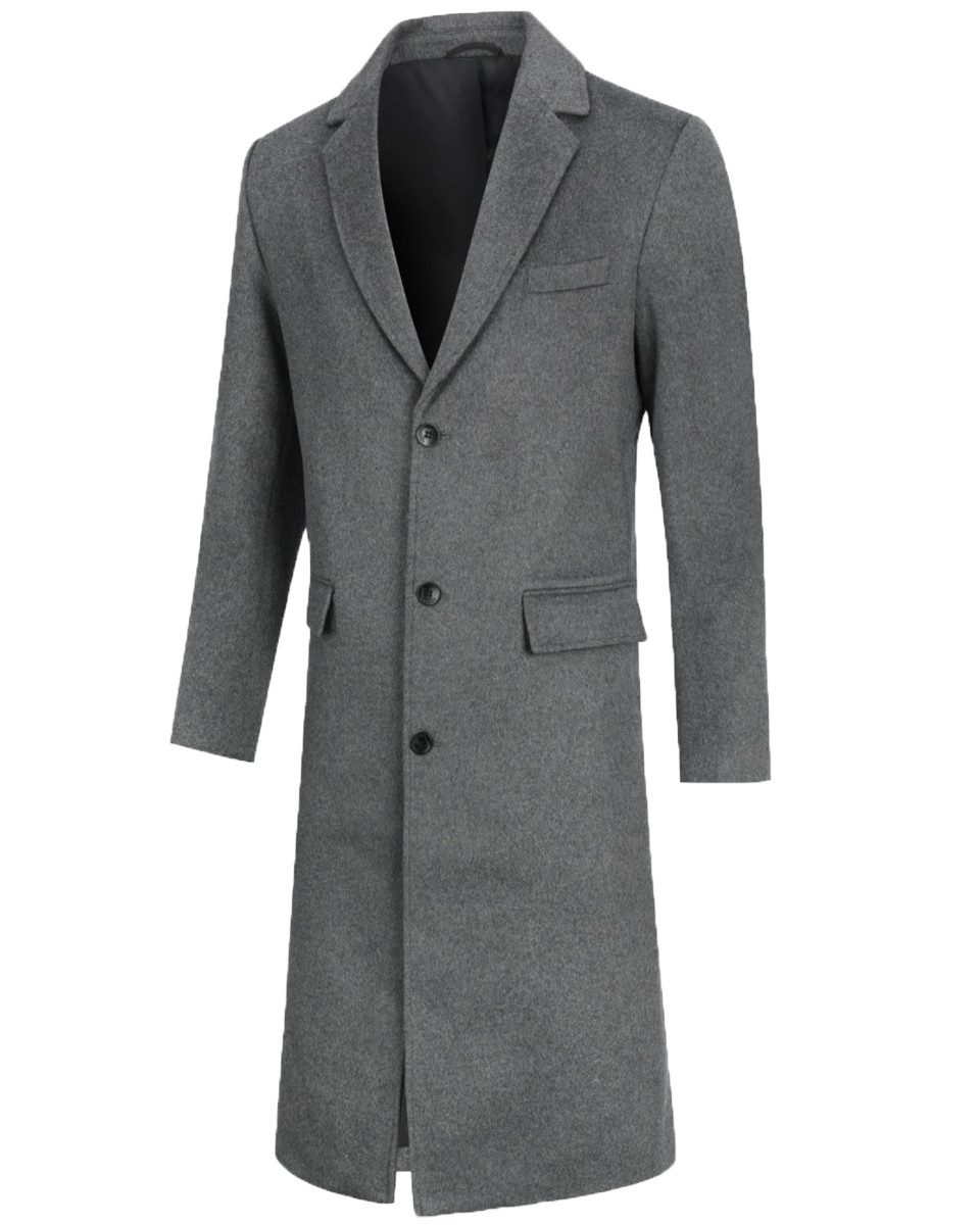 Allthemen Wollmantel Herren knielanger Mantel in günstig online kaufen