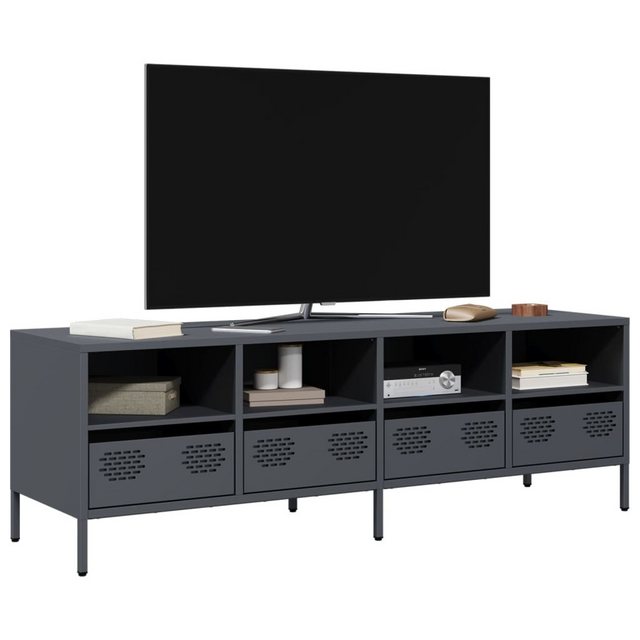 vidaXL Schrankmodule TV-Schrank Anthrazit 135x39x43,5 cm Kaltgewalzter Stah günstig online kaufen