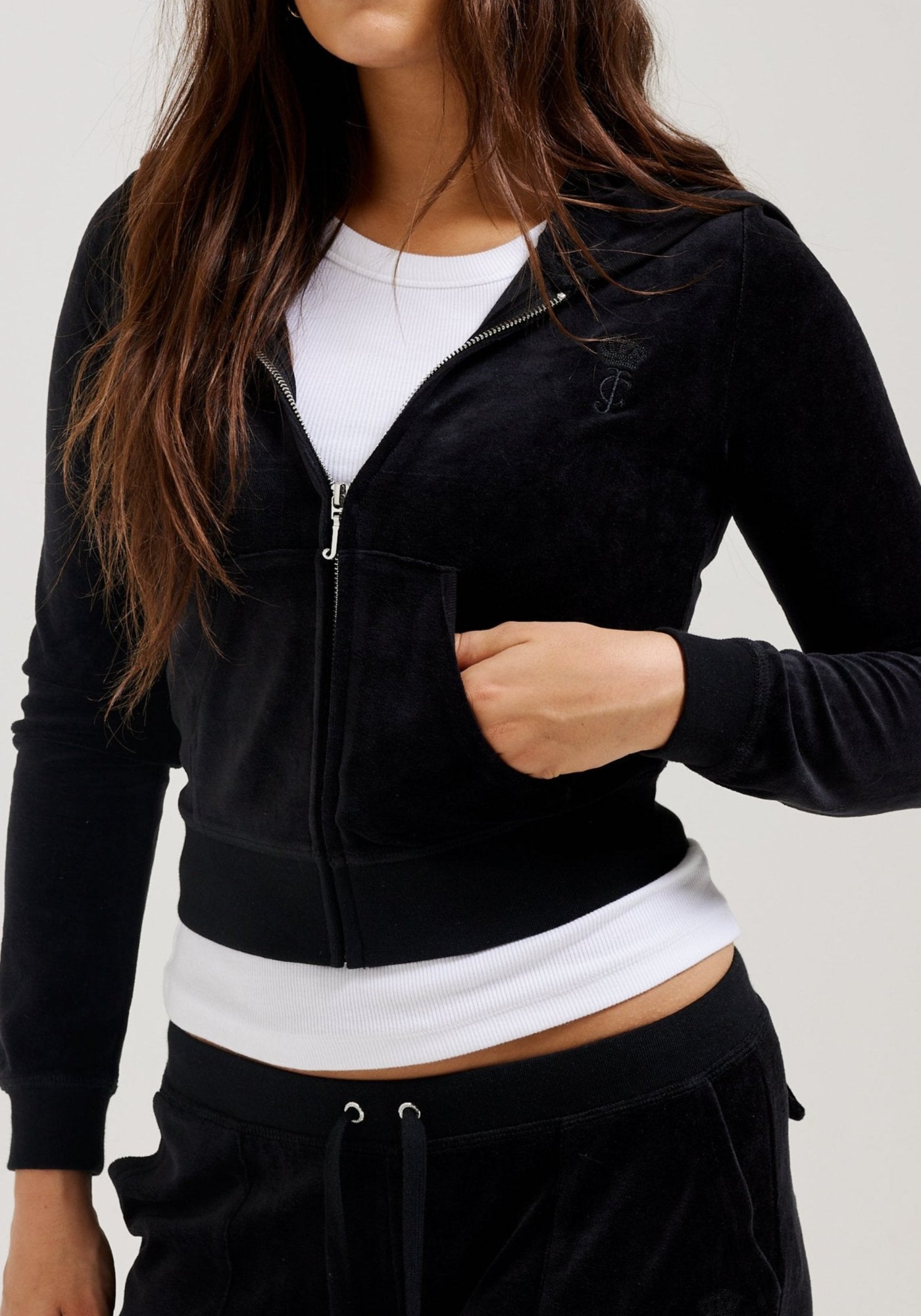 Juicy Couture Kapuzennickijacke "HERITAGE ROBYN HOODIE Damen", mit Kapuze, günstig online kaufen