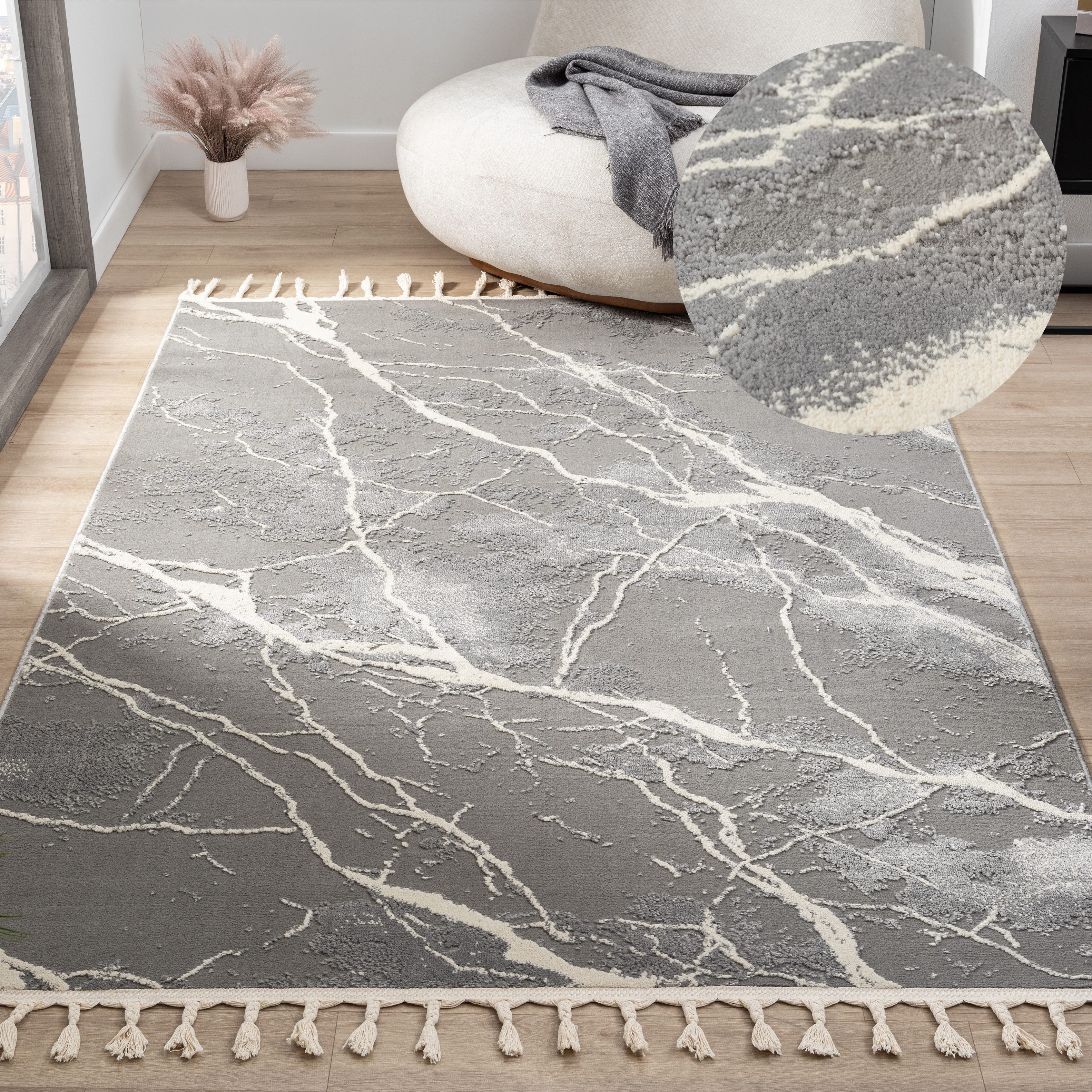 my home Teppich Zoe, Hoch-Tief-Struktur, rechteckig, günstig online kaufen