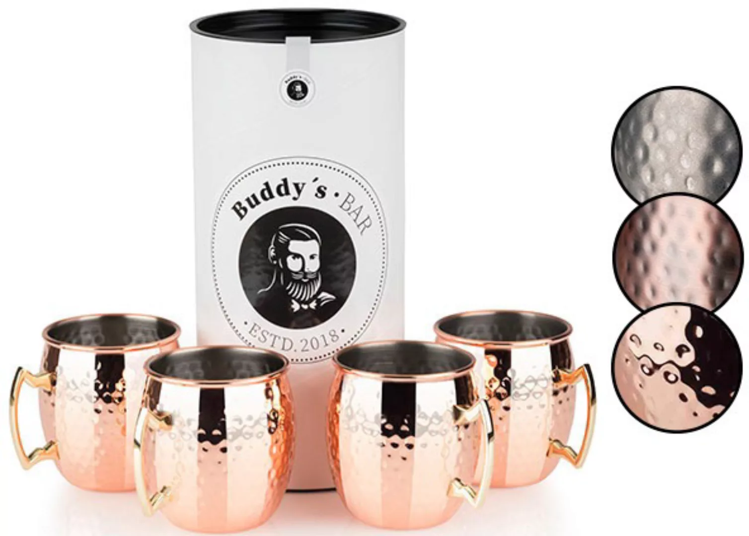 Buddy's Becher »Buddy´s Bar«, (Set, 4 tlg.), Moscow Mule Becher, 500 ml, ho günstig online kaufen