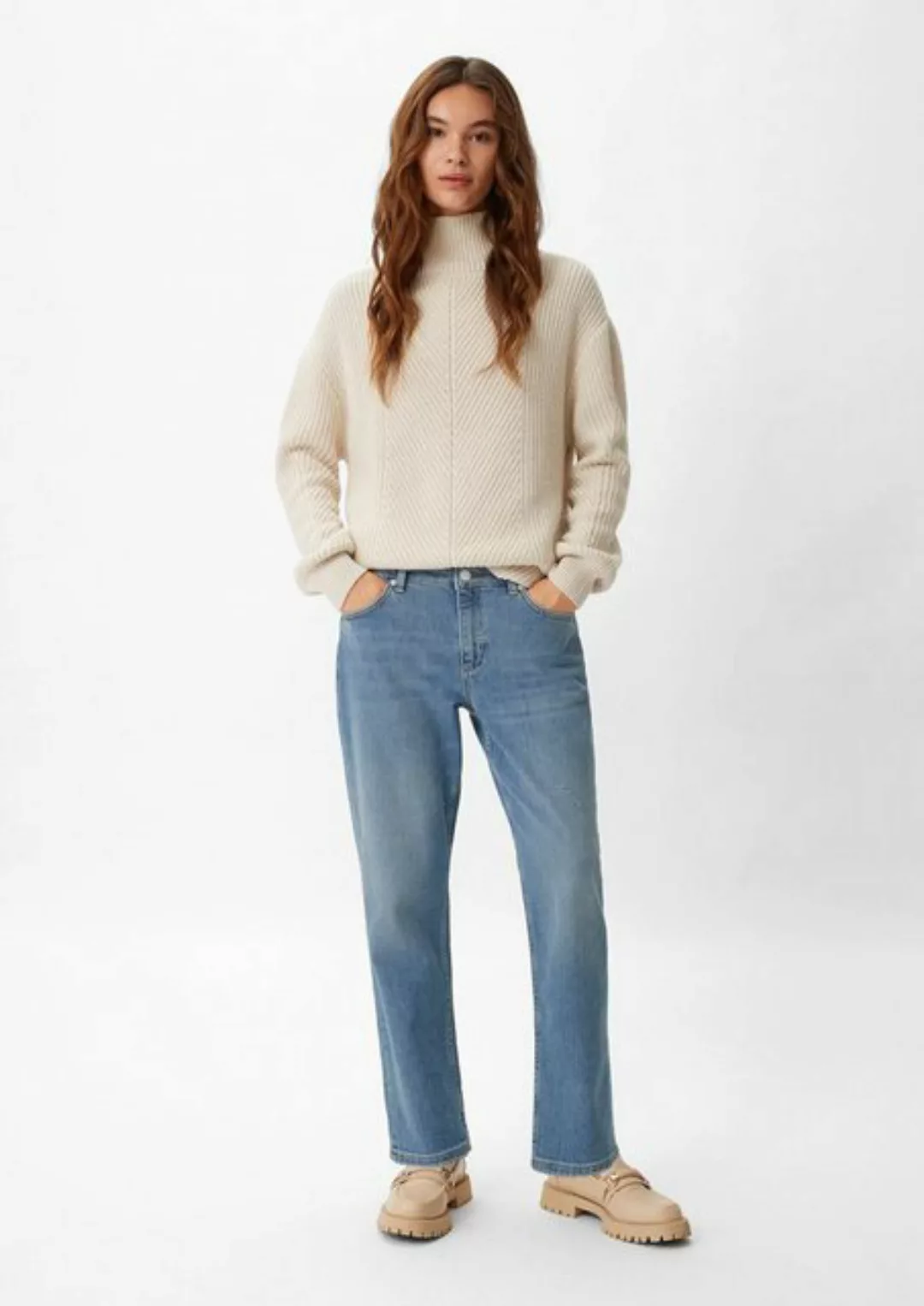 comma casual identity 5-Pocket-Jeans Boyfriend: Jeans im Used Look Destroye günstig online kaufen
