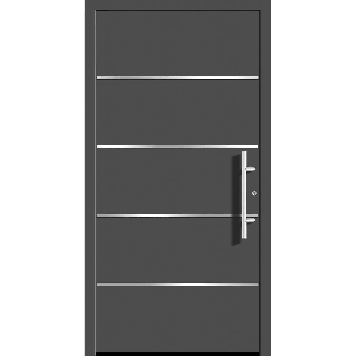 Aluminium-Haustür Modell Moderno M460/B 110 x 210 cm Anthrazit Metallic Rec günstig online kaufen