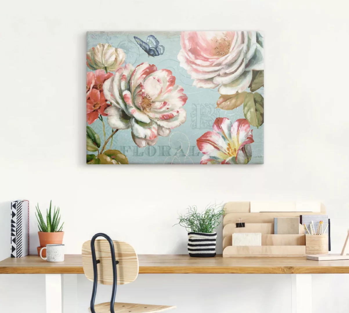 Artland Leinwandbild »Frühlingsromanze III«, Blumen, (1 St.), auf Keilrahme günstig online kaufen