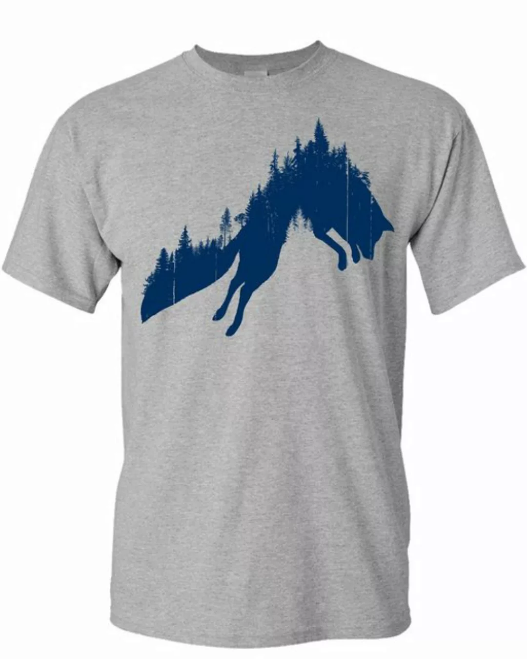Baddery Print-Shirt Jäger T-Shirt - "Waldfuchs" - Geschenk für Jäger - Jagd günstig online kaufen